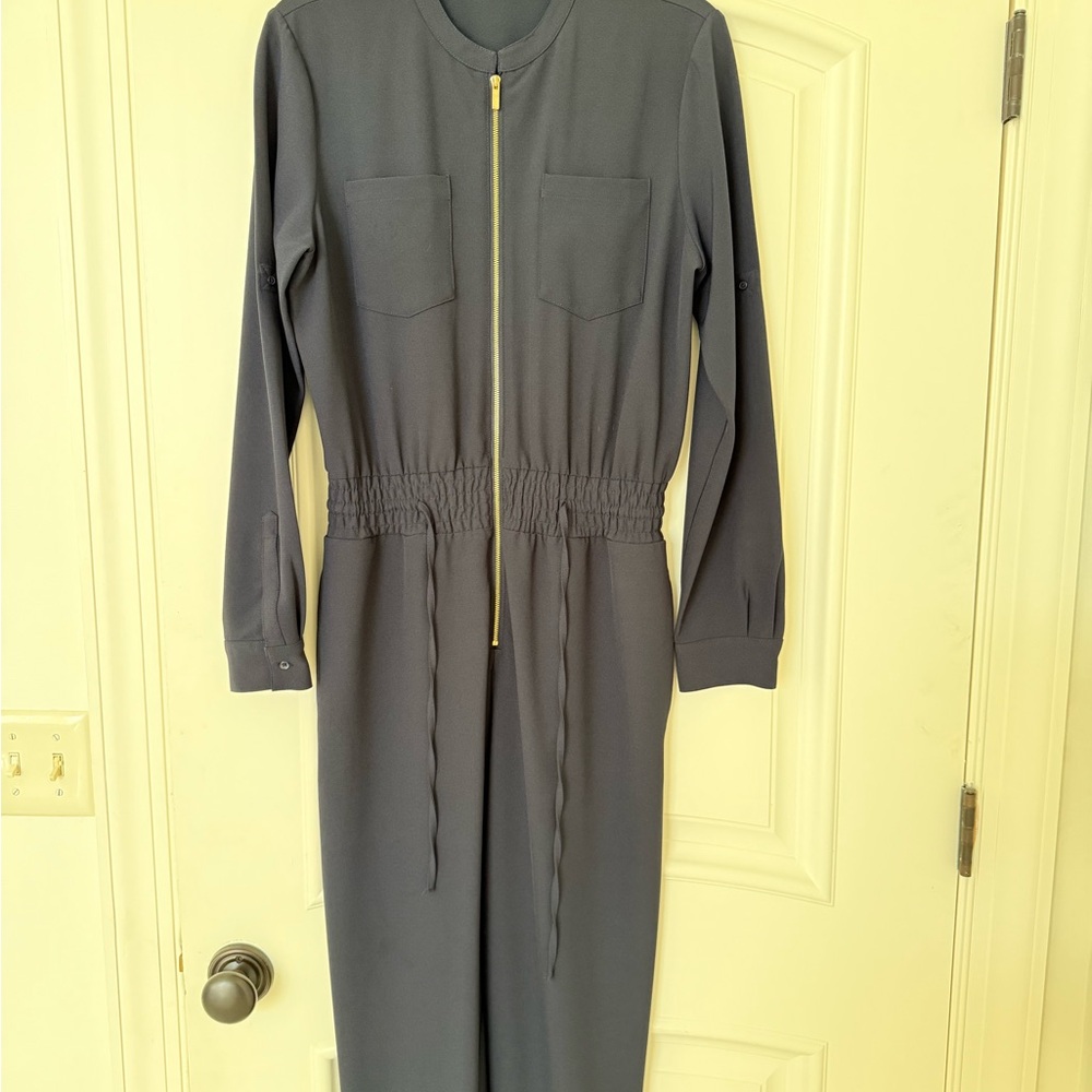 Gianni Bini Navy Long Sleeve Jumpsuit